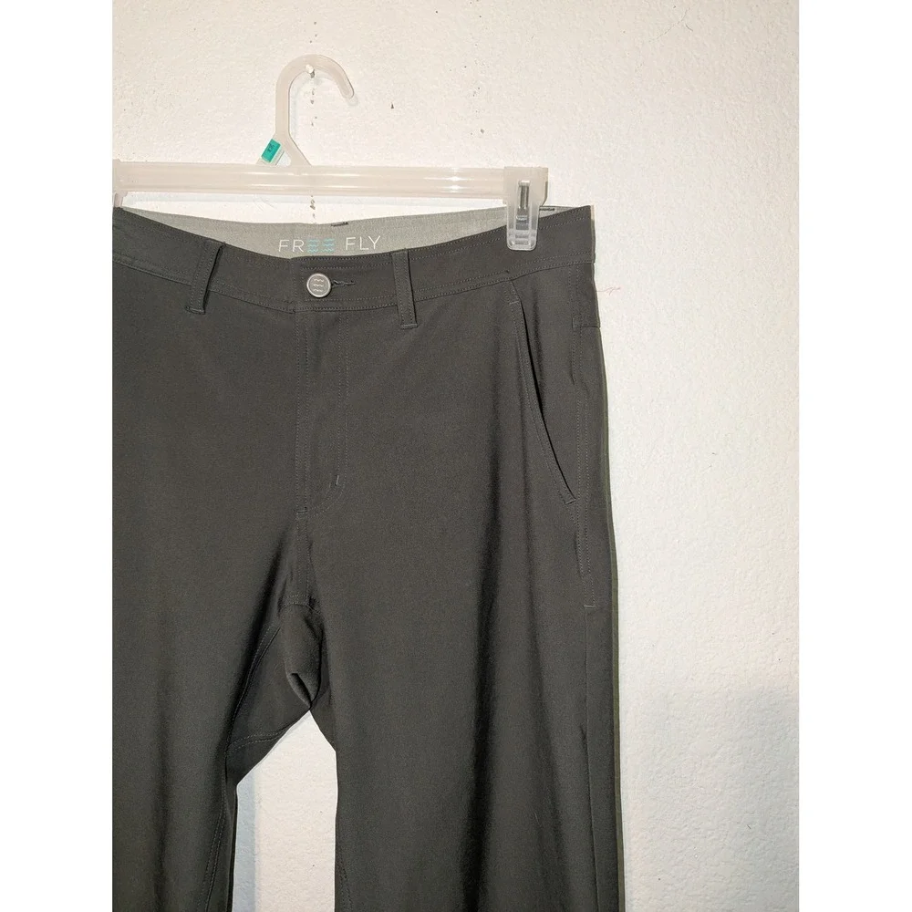 Free Fly Men Nomad Pants 32x32 Dark Olive Green Stretch Performance Trousers